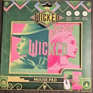 Universal Wicked Mouse Pad - Green and Pink